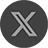 Social network X (ex-Twitter) logo